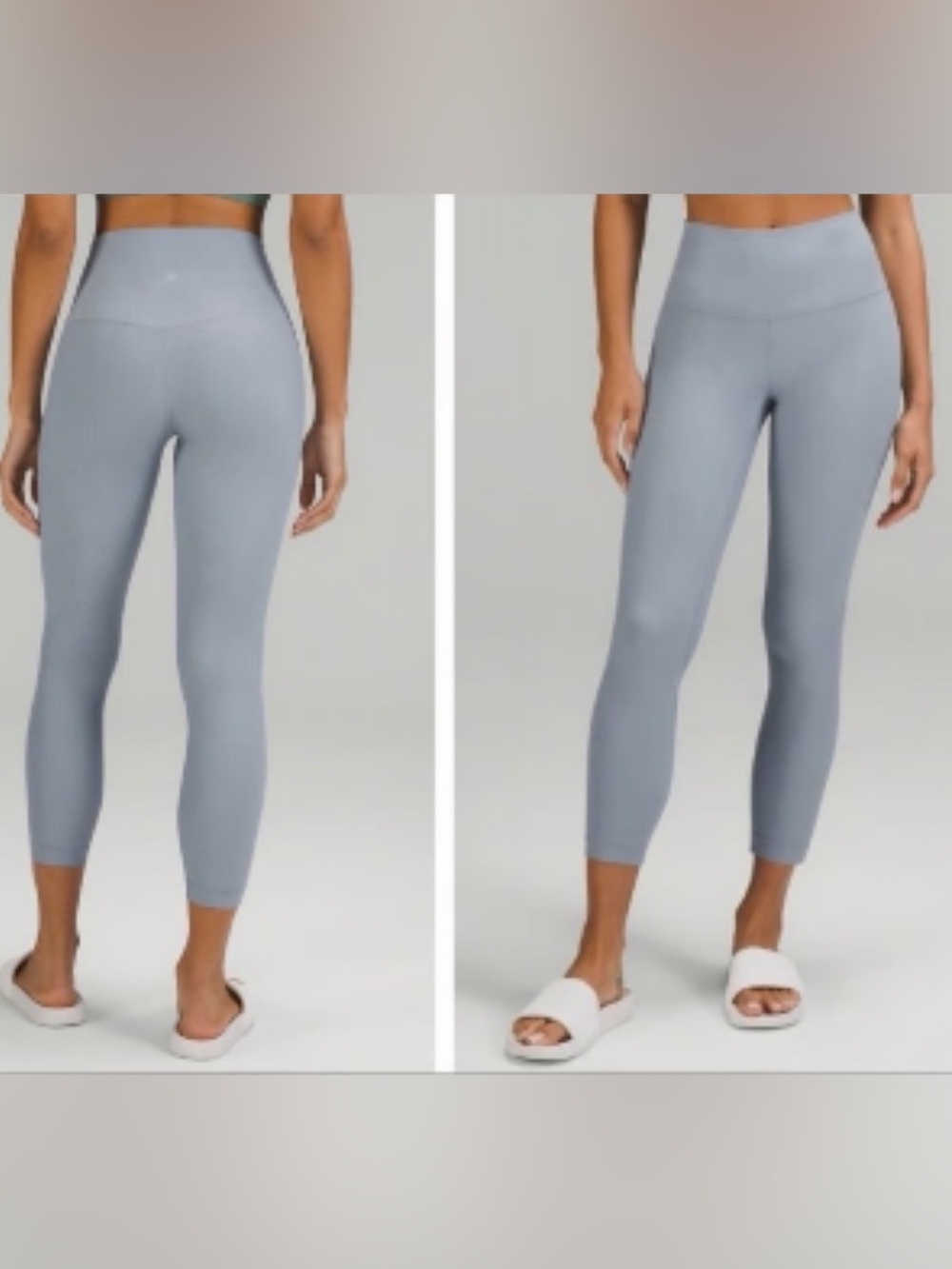 Lululemon Size 12 Align Hise Rise Ribbed Blue 25” Inseam Leggings Yoga
